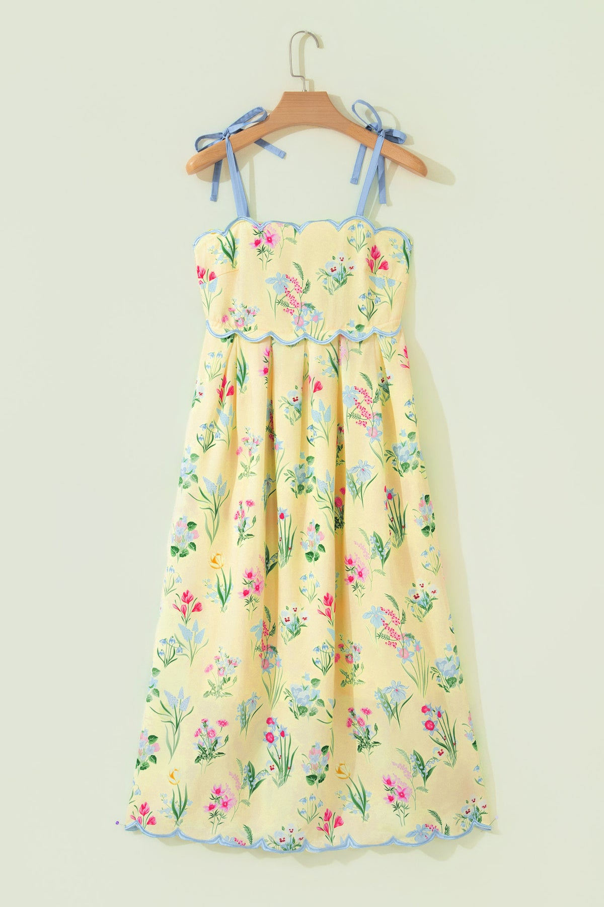 High Waist Midi Floral Dress