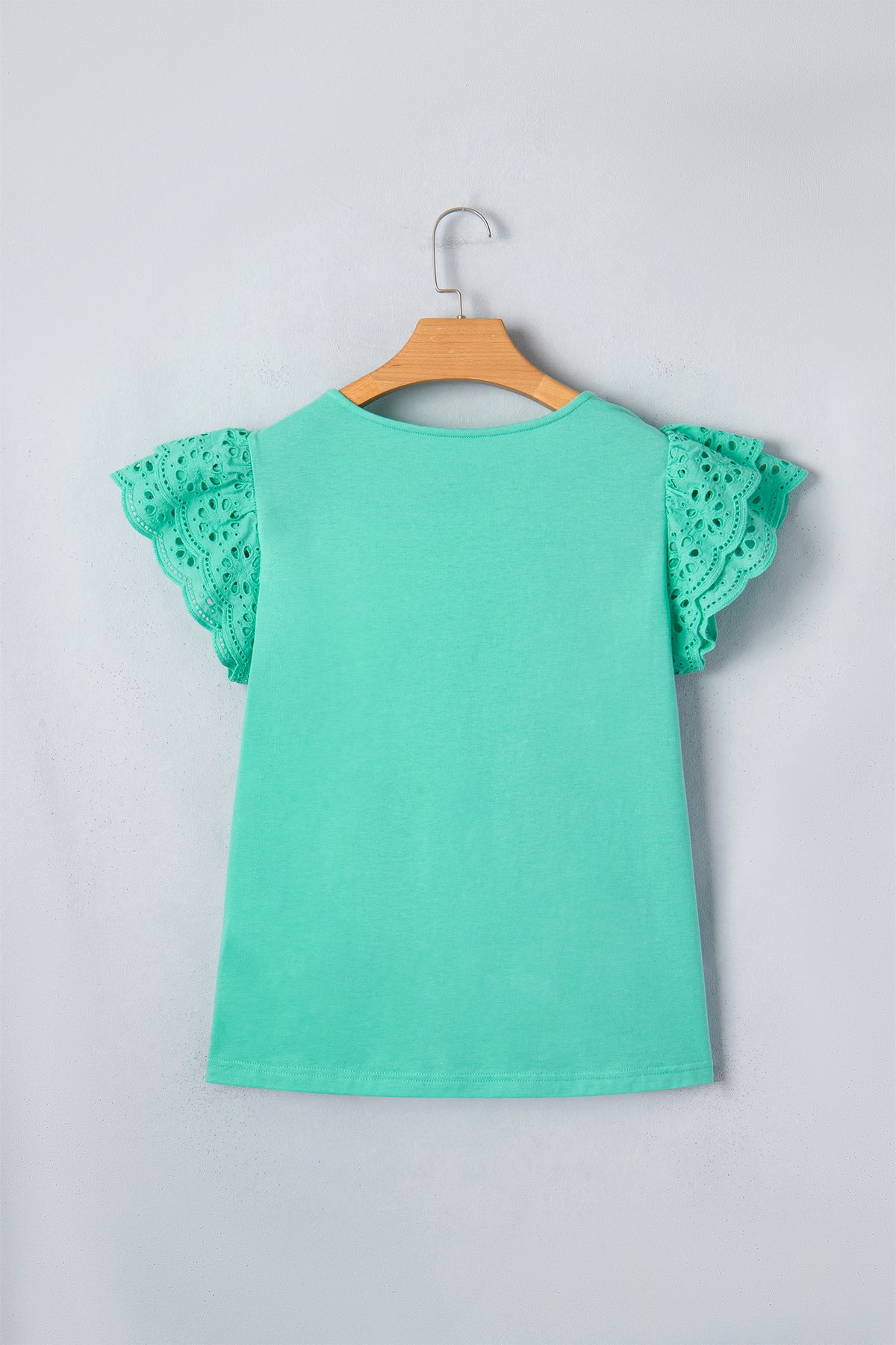 Eyelet Lace Ruffled Tank Top