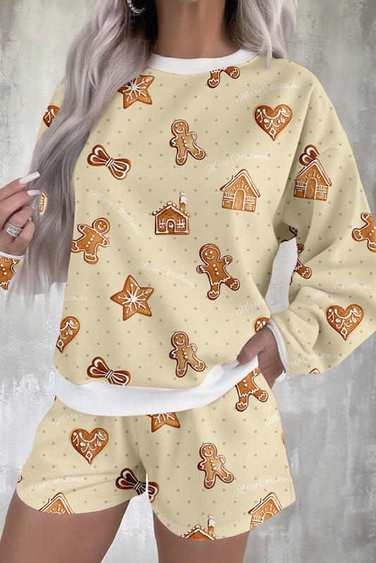 Gingerbread Long Sleeve Lounge Set