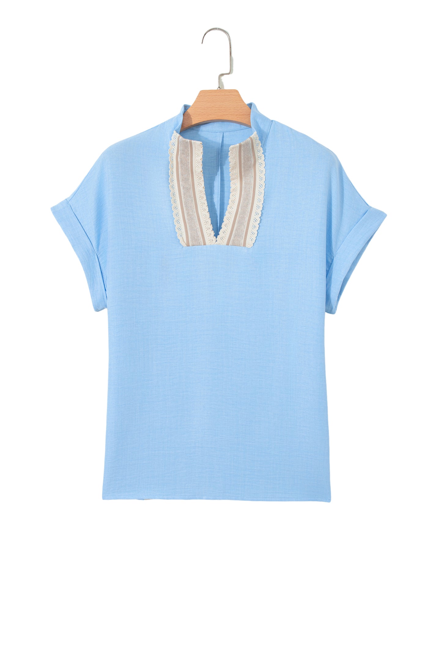 Crochet Lace Short Sleeve Blouse
