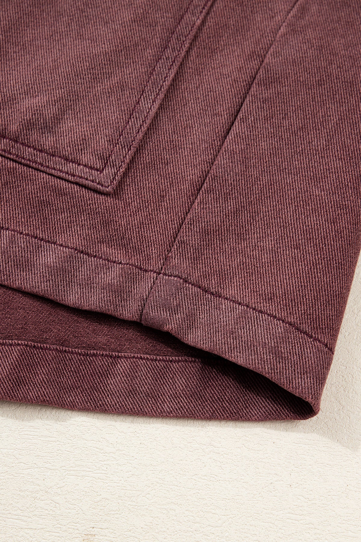 Corduroy Collar Zipped Denim Jackets