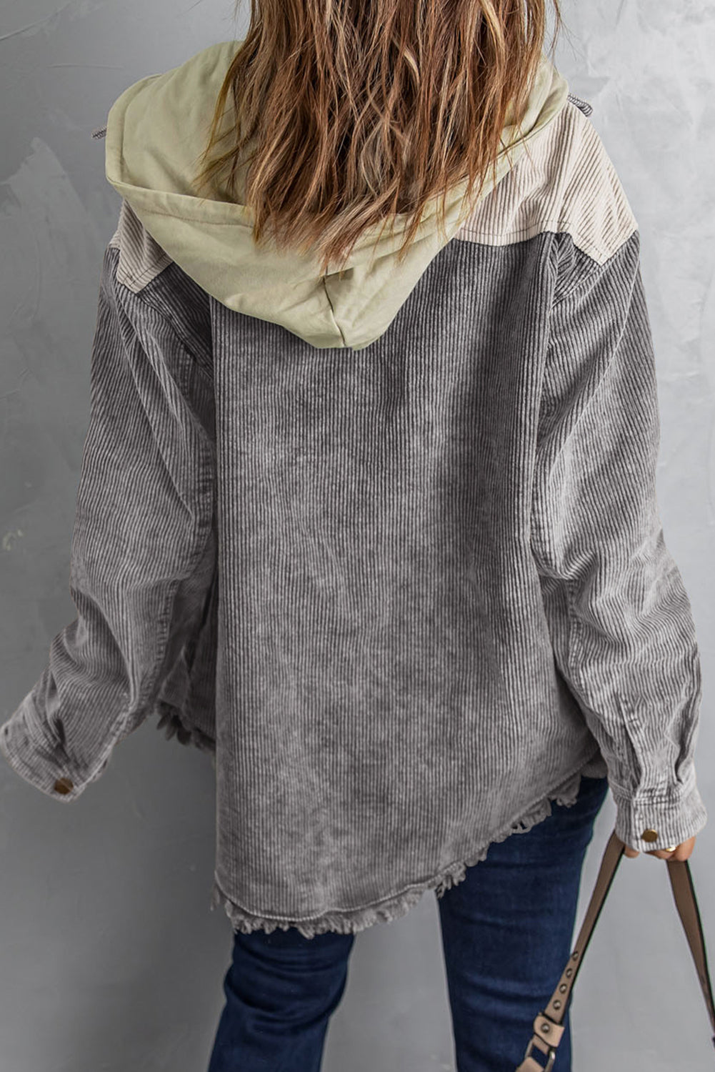 Color Block Button Down Jackets