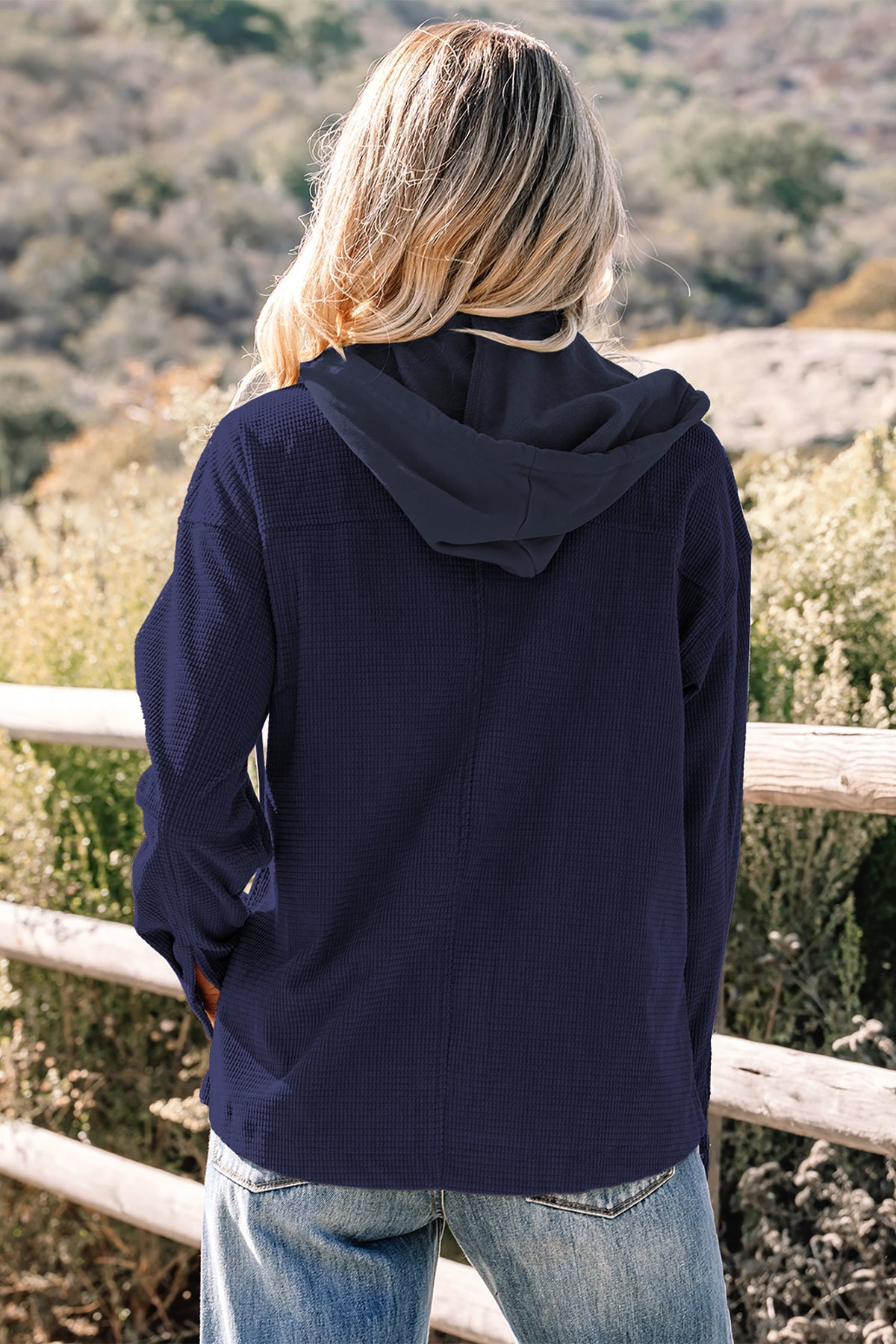 Thermal Knit Textured Hooded Jackets
