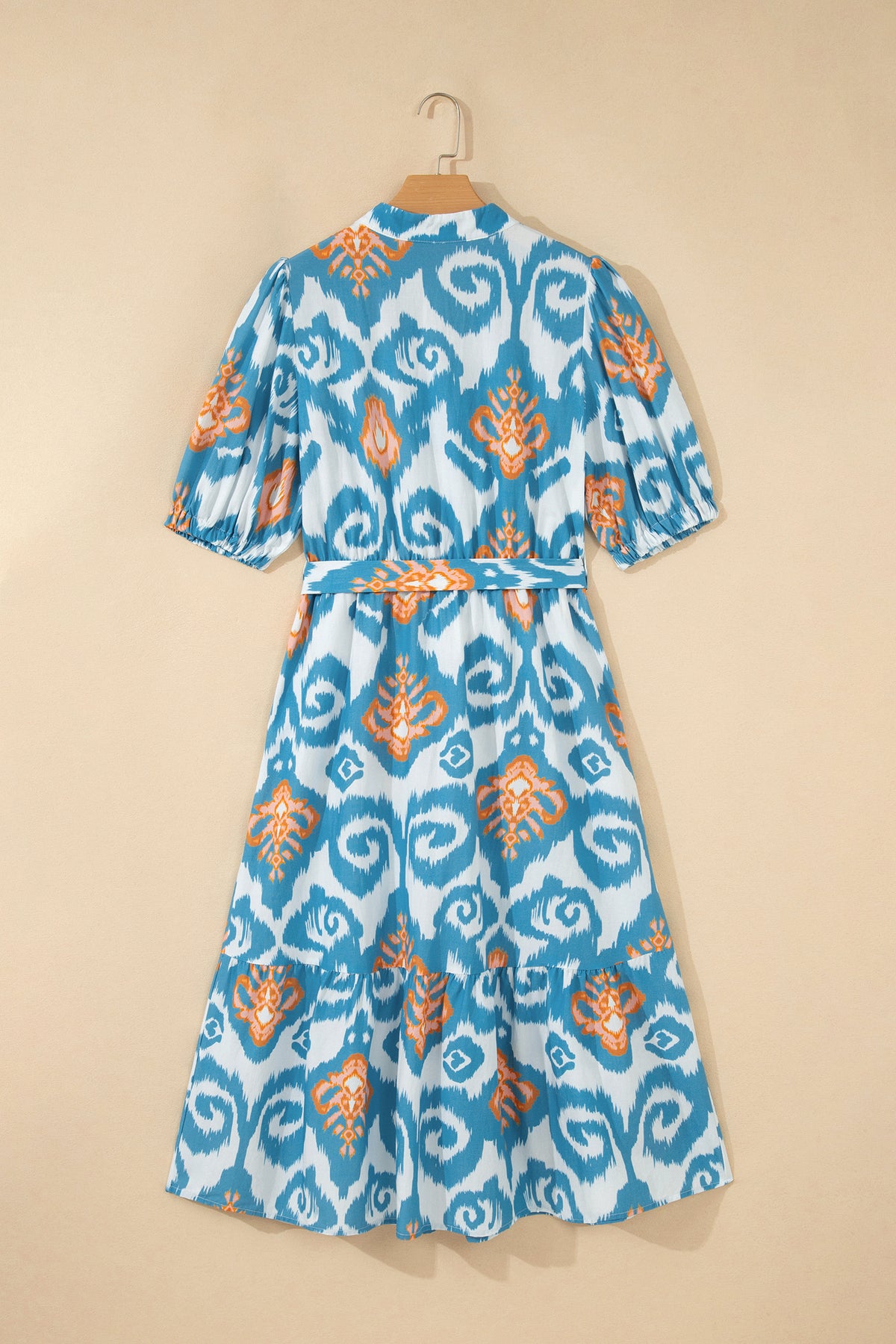 Boho Floral Short Midi Dress