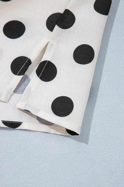 Polka Dot V-neck Mini Dress