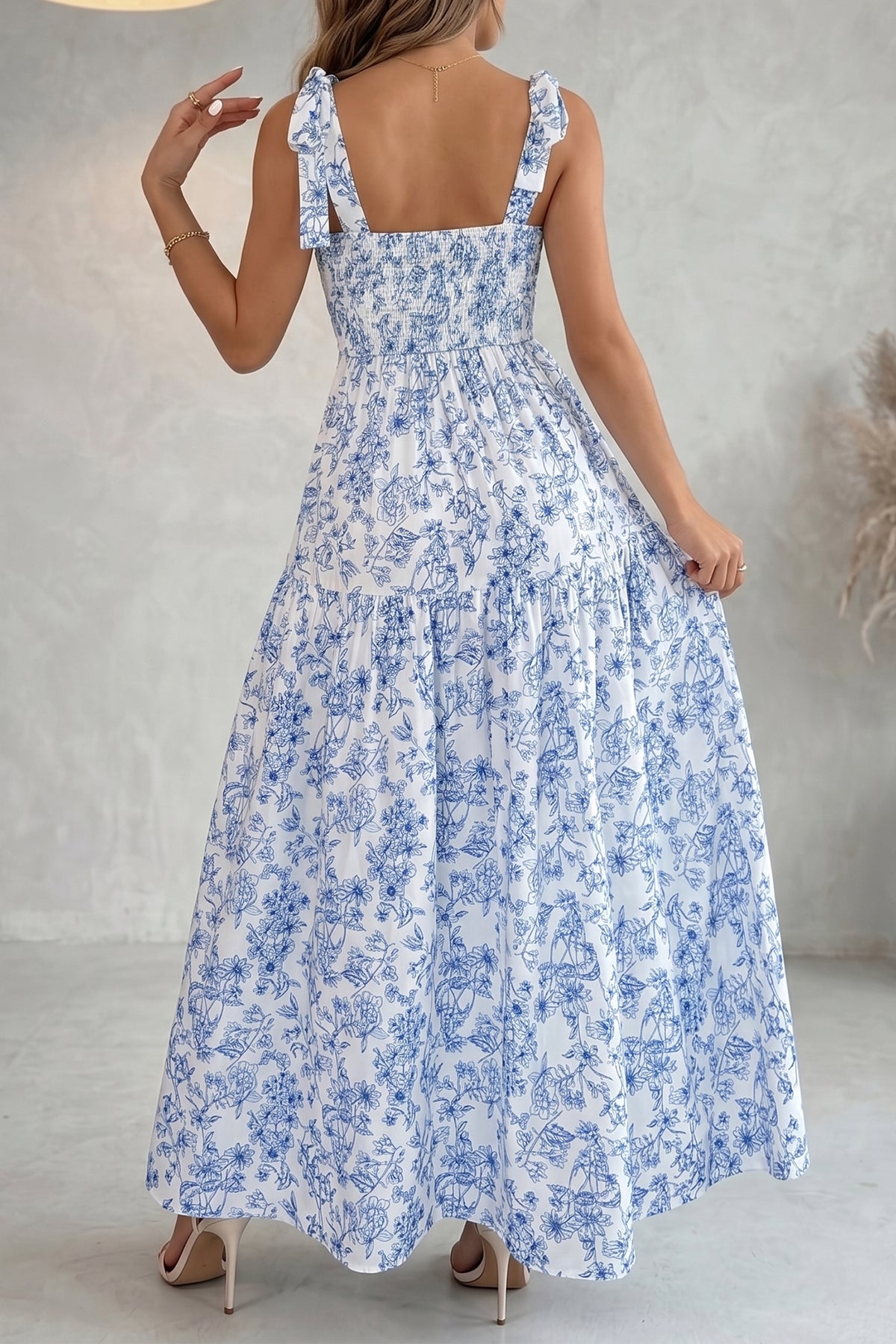 Floral Flared Maxi Dress