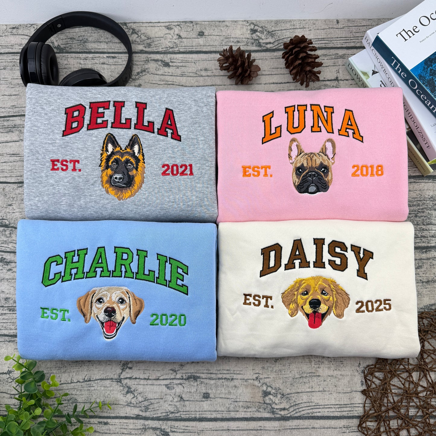 Heavyweight Pet Embroidered T-Shirt – Full Color