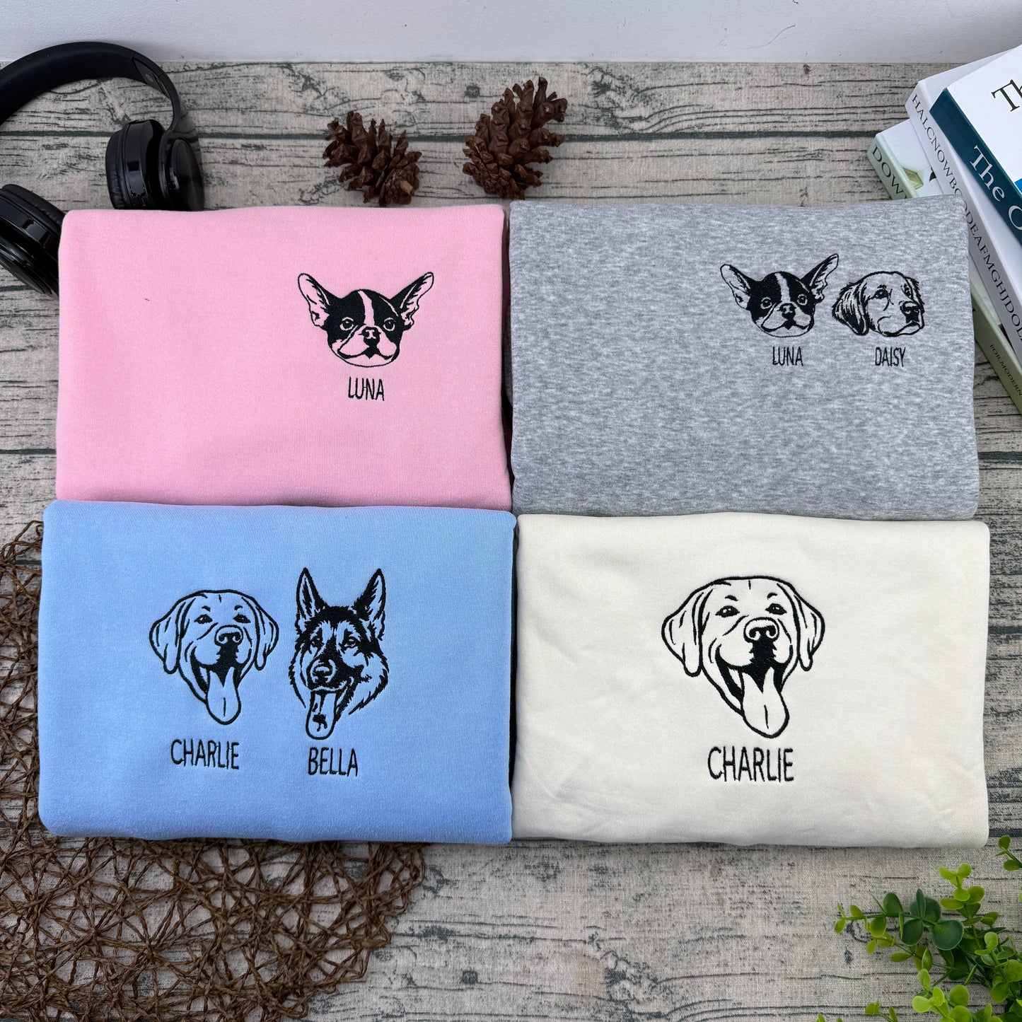 Heavyweight Pet Embroidered T-Shirt – Outline