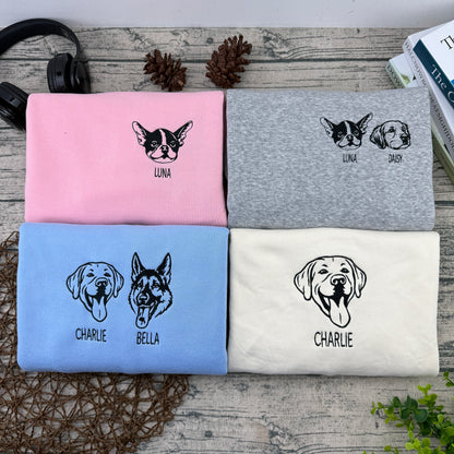 Heavyweight Pet Embroidered T-Shirt – Outline