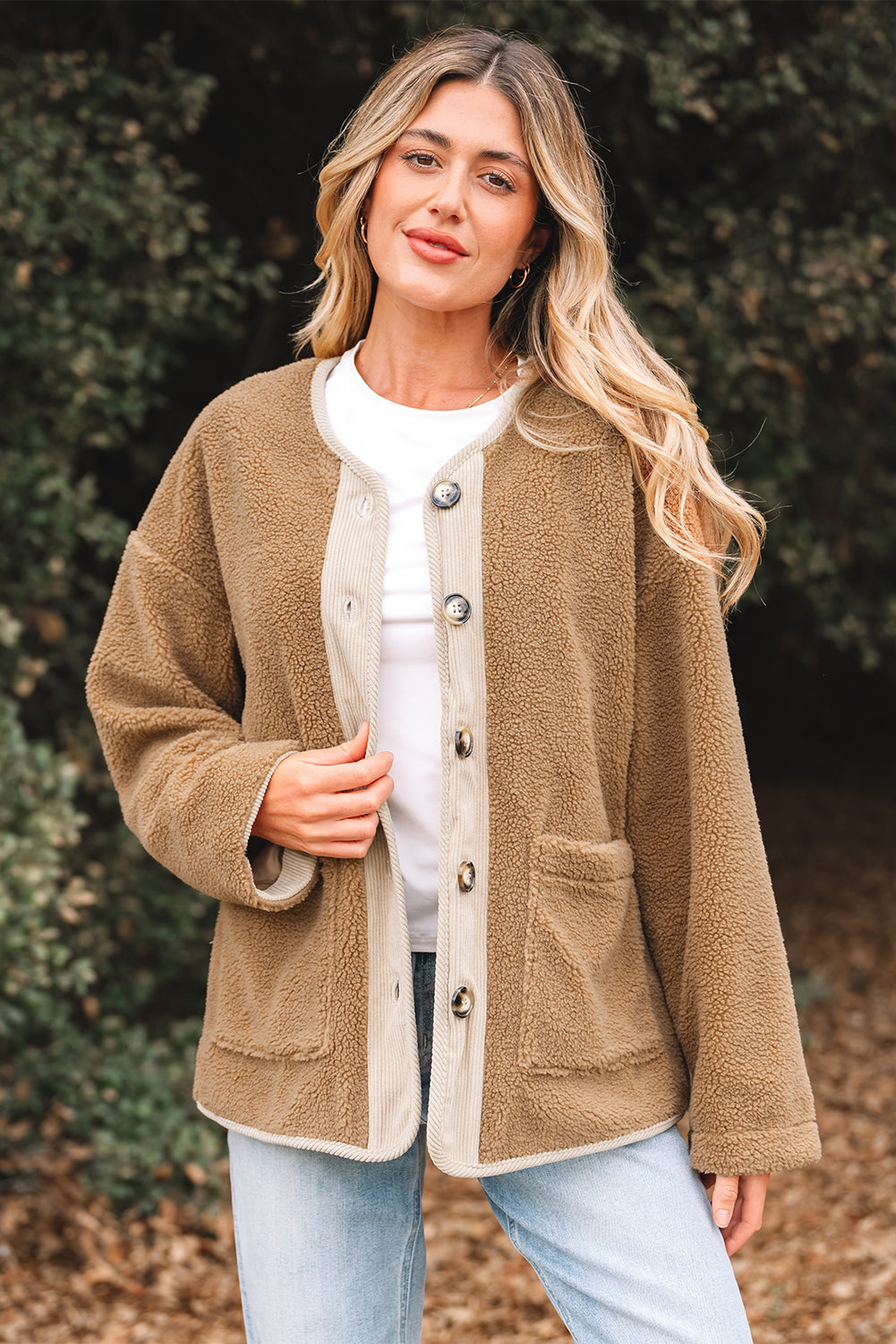 French Puffy Plush Corduroy Jackets