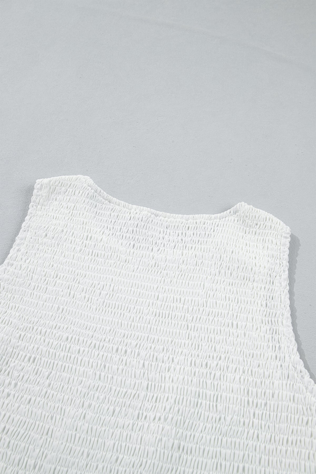Sleeveless Smocked Lace Tank Top