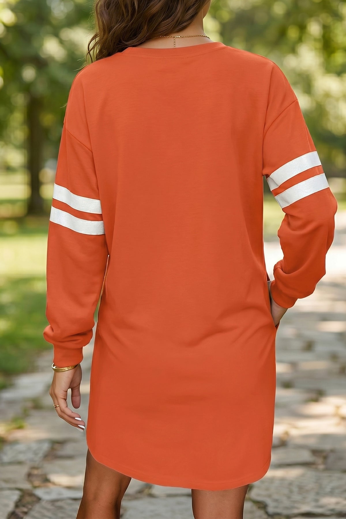 Fiery Varsity Banded Mini Dress