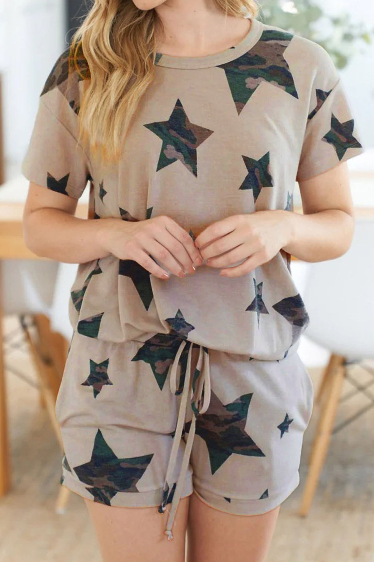 Camo Star Short Lounge Set