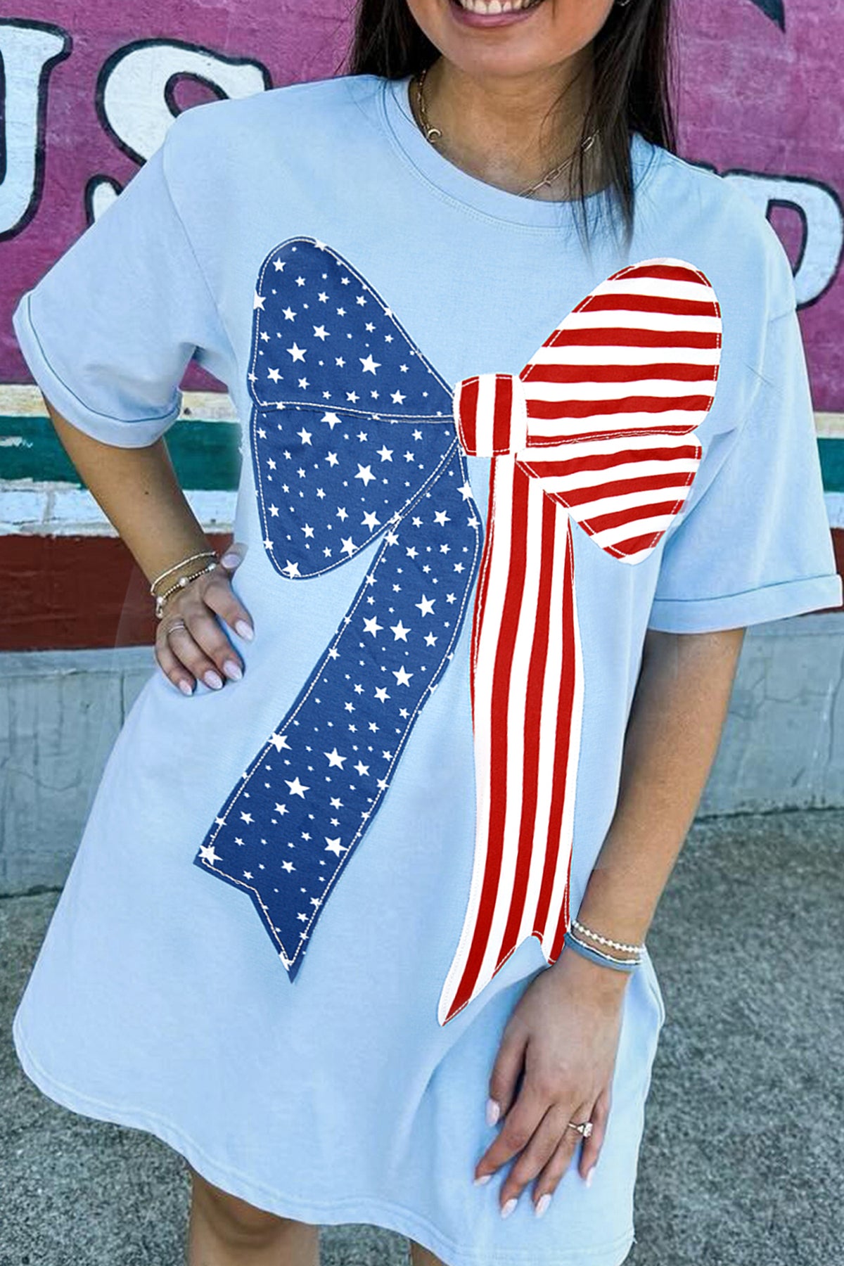 Patriotic Mini T Shirt Dresses