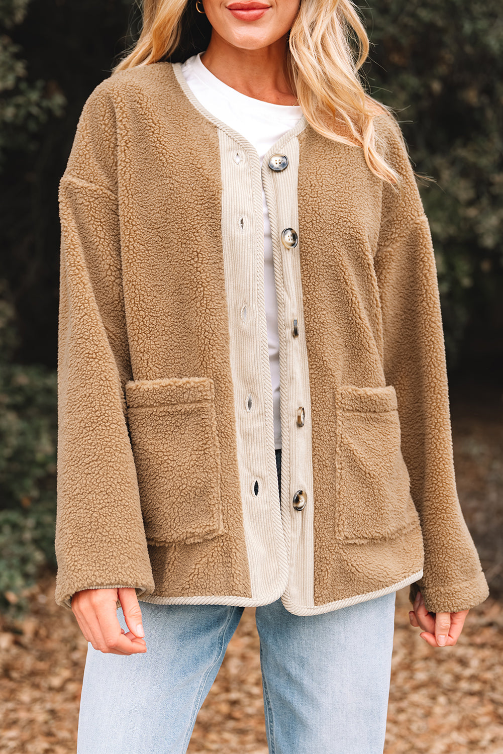 French Puffy Plush Corduroy Jackets
