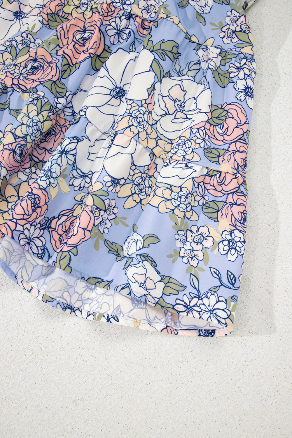 Tiered Spaghetti Strap Floral Dress