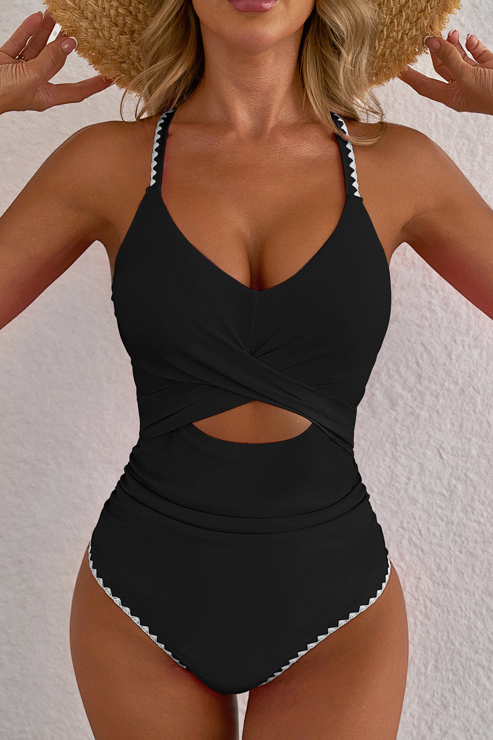 Ric Rac Contrasted One-Piece Swimsuit