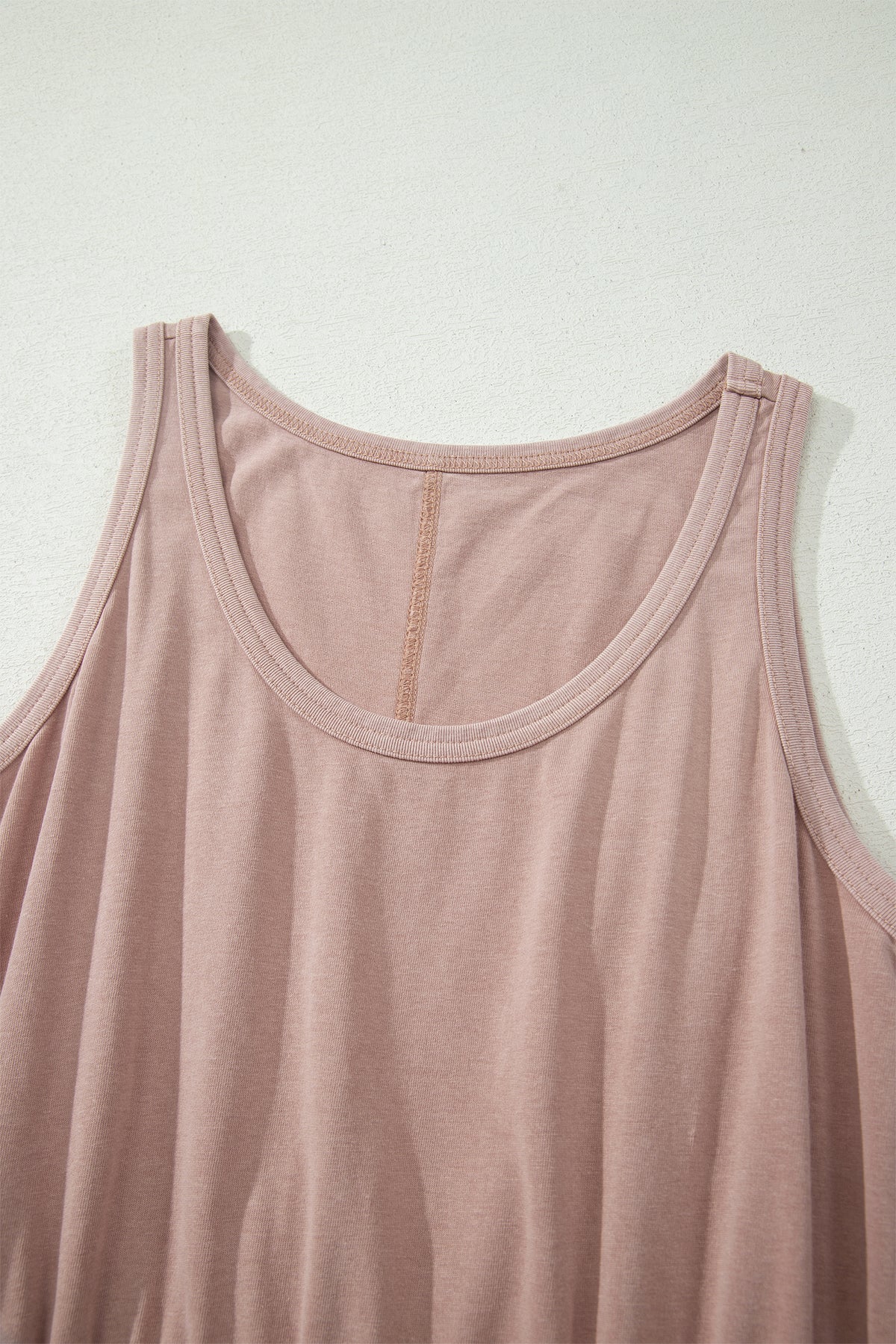 Wash Neck Sleeveless Mini Dress