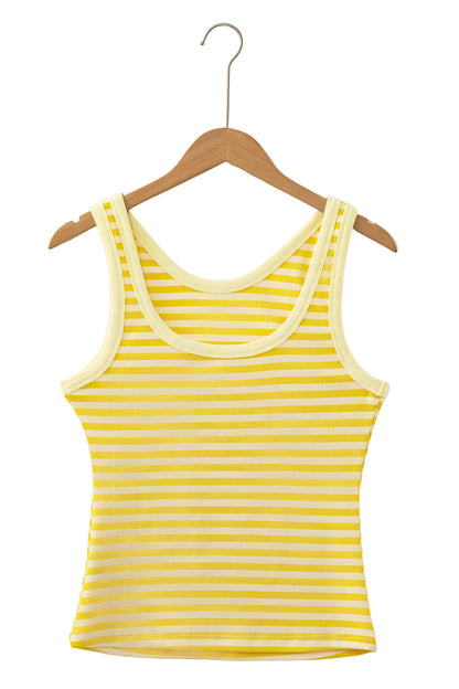 Stripe Ribbed Knit Tank Top