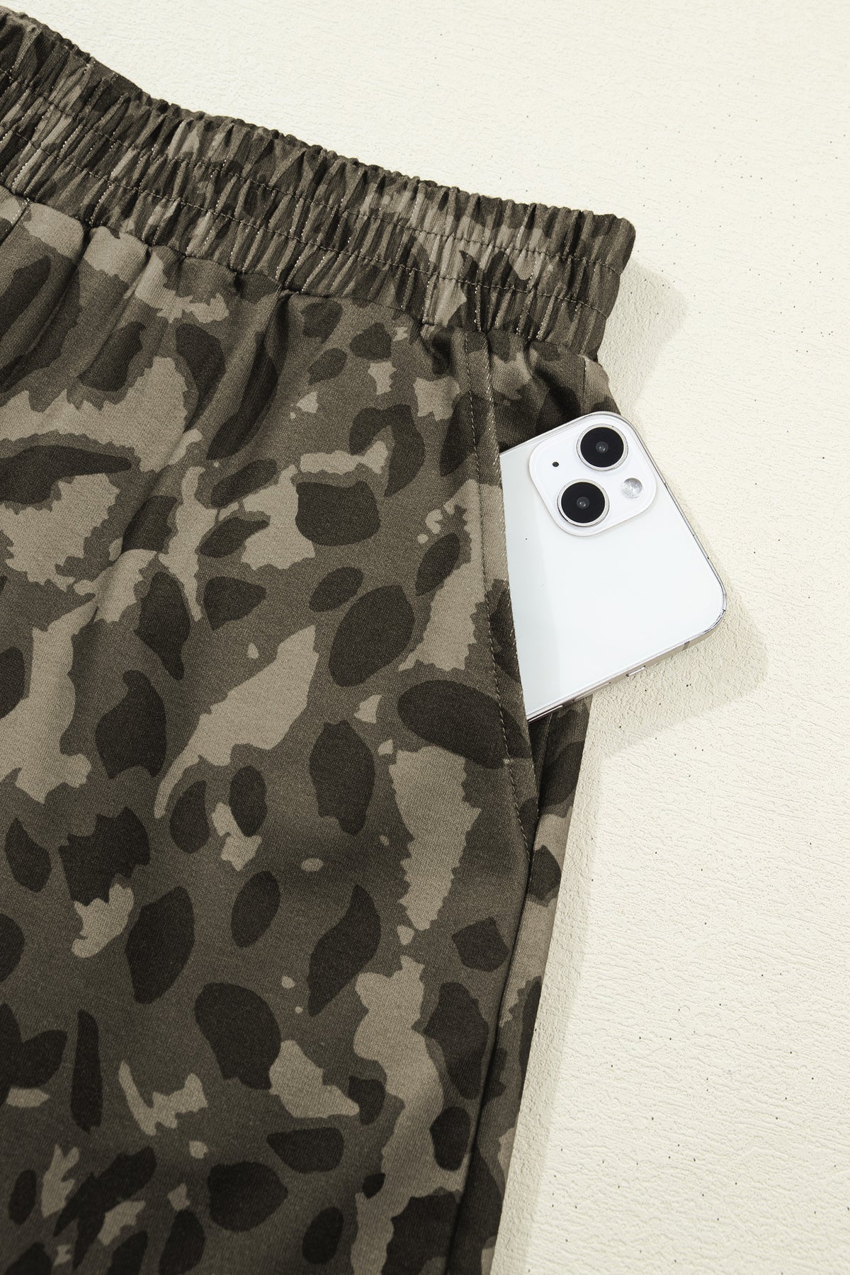 Leopard Crew Neck Short Set