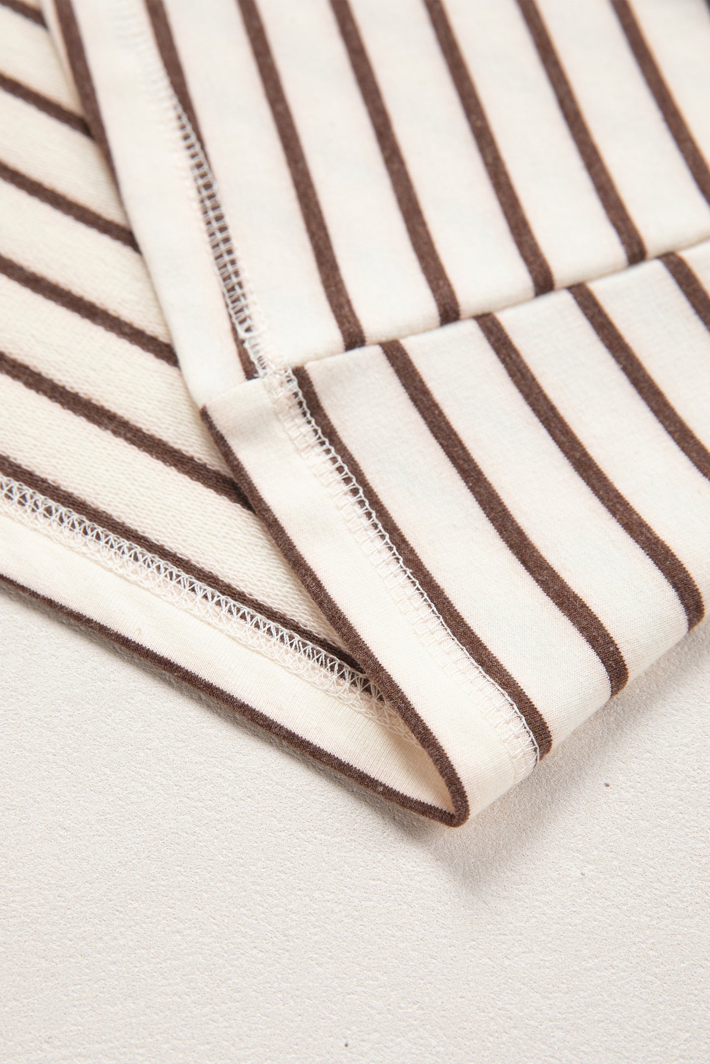 Stripe Ribbed Round Tank Top