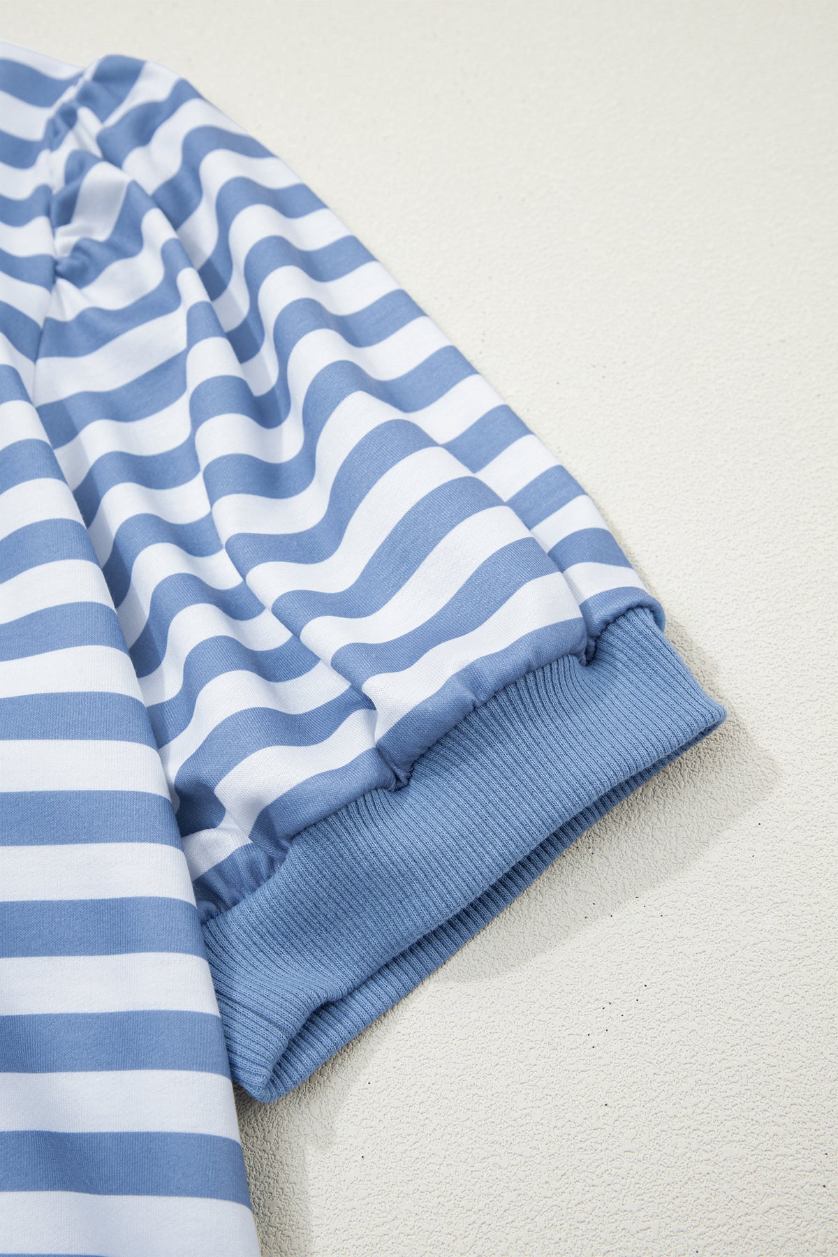 Stripe Short Bubble Sleeve Tee