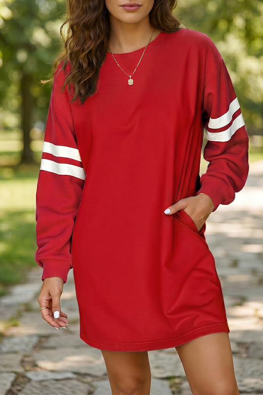 Fiery Varsity Banded Mini Dress