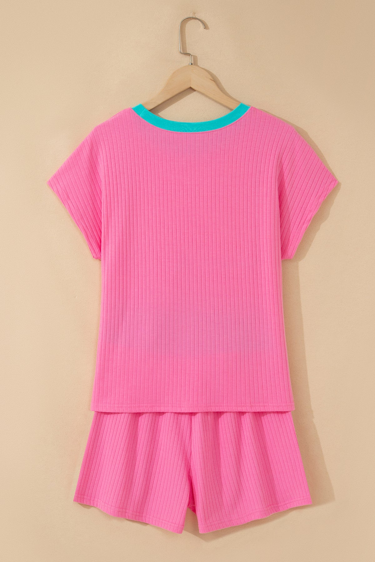 Soft Color Block Short Set