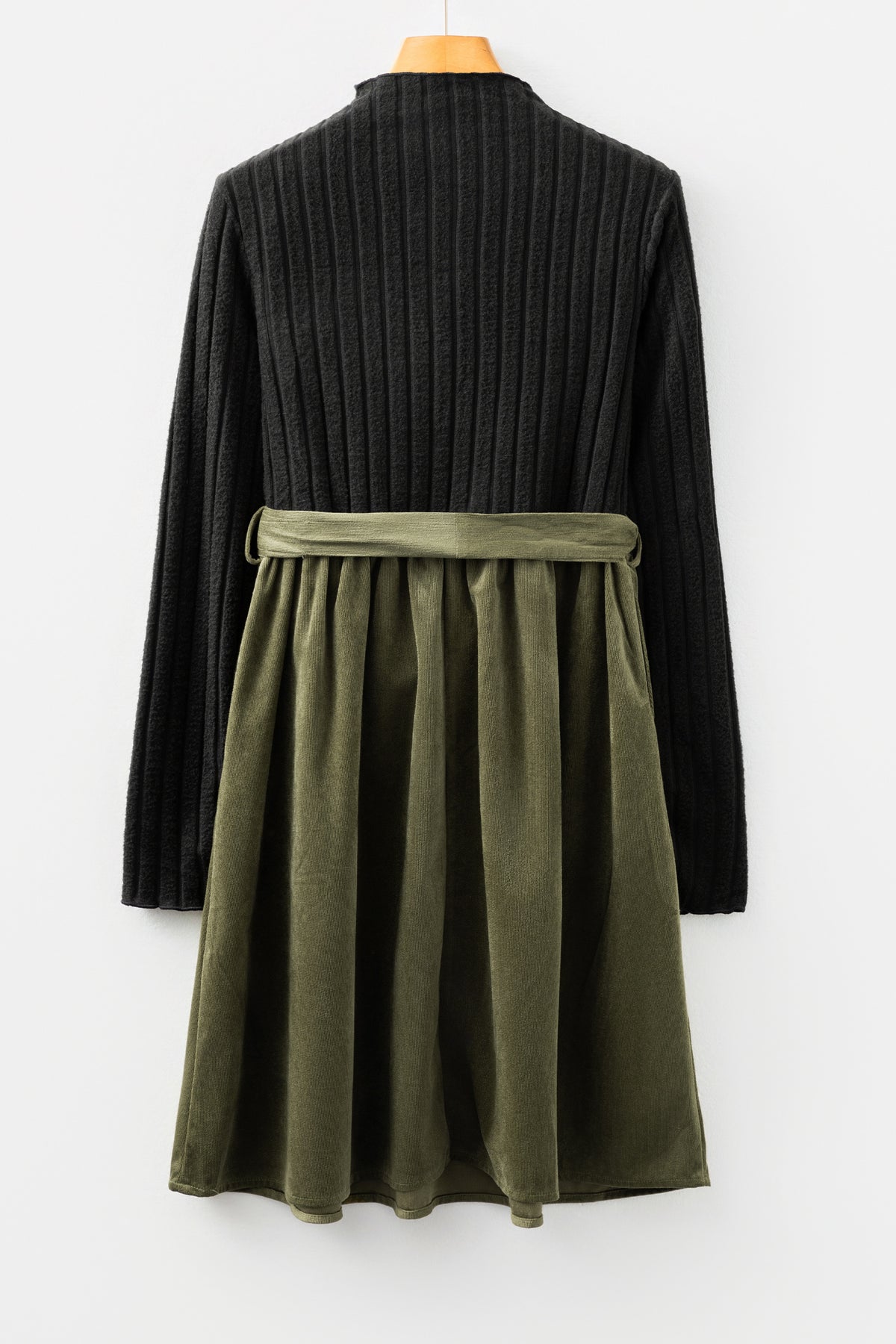 Ribbed Knit Flared Mini Dress