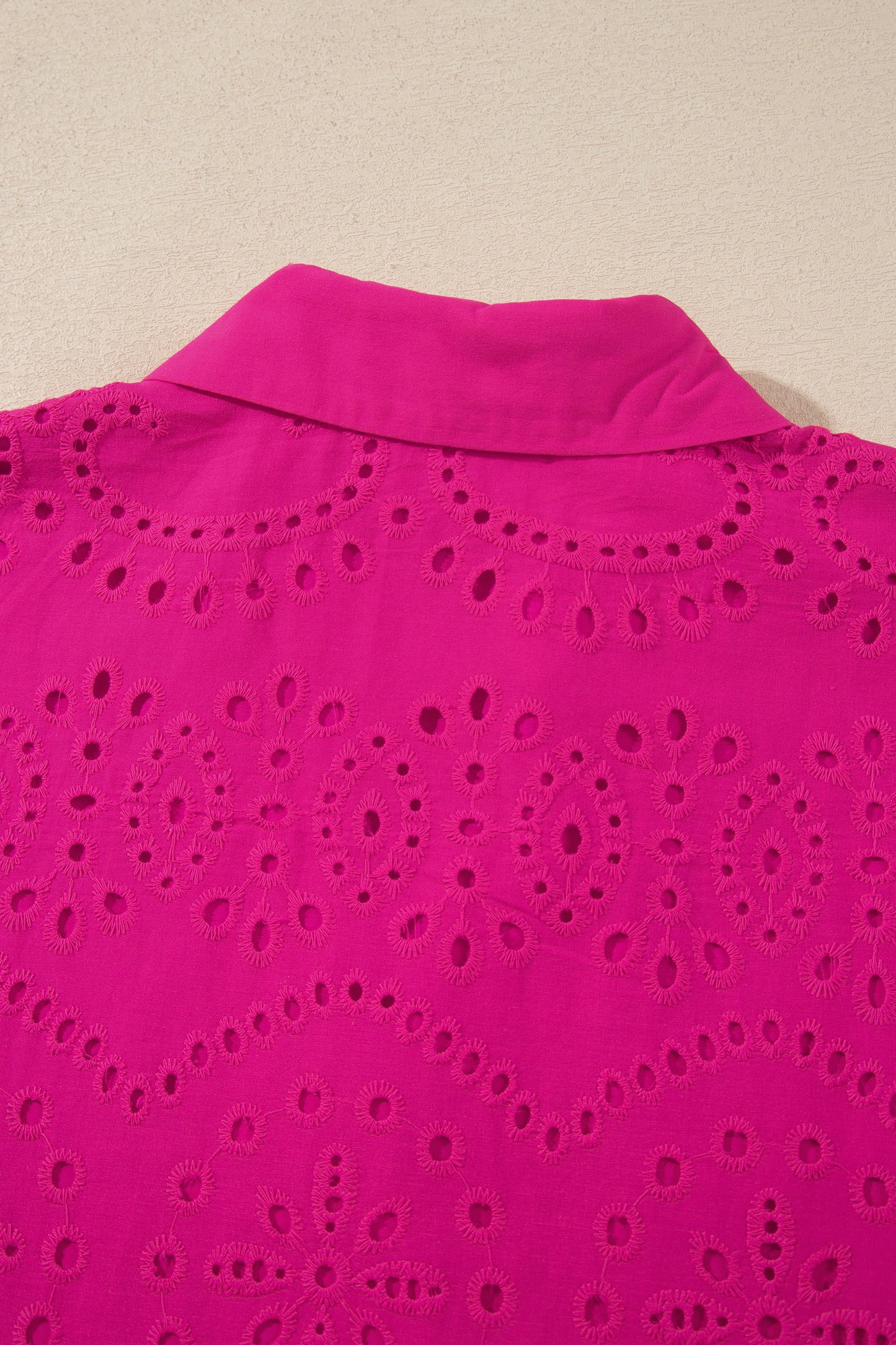 Color Eyelet Embroidered Mini Dress