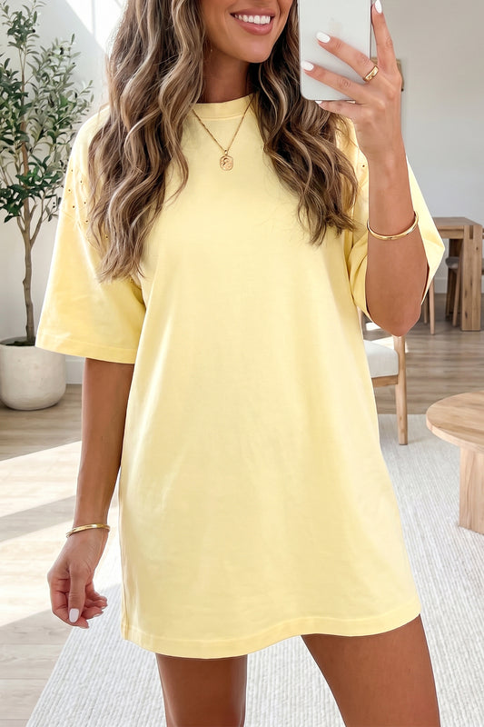 Eyelet Embroidered Lace Mini Dress