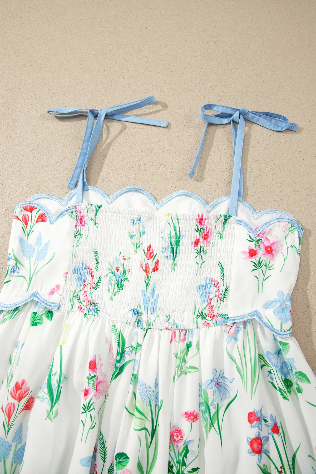 High Waist Midi Floral Dress