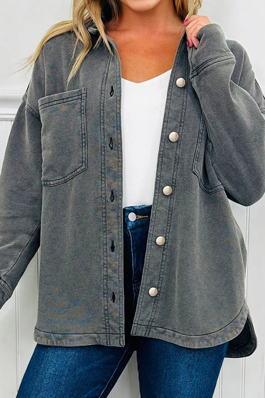 Medium Wash Chest Pockets Jackets