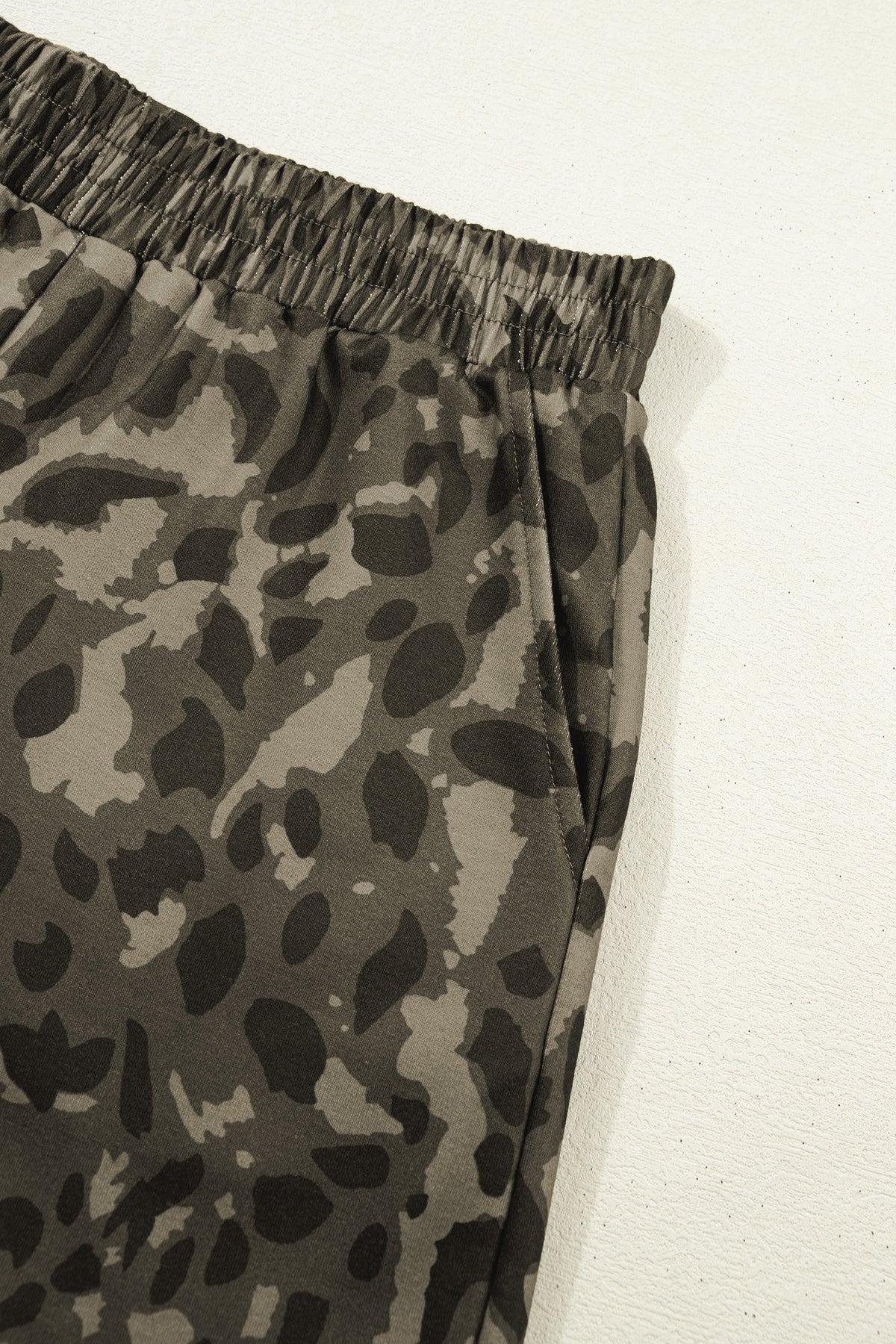 Leopard Crew Neck Short Set