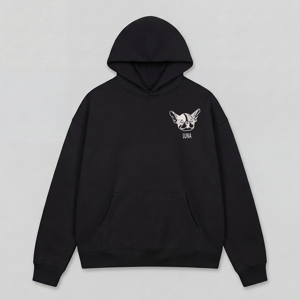 Pet Embroidered Hoodie - Outline