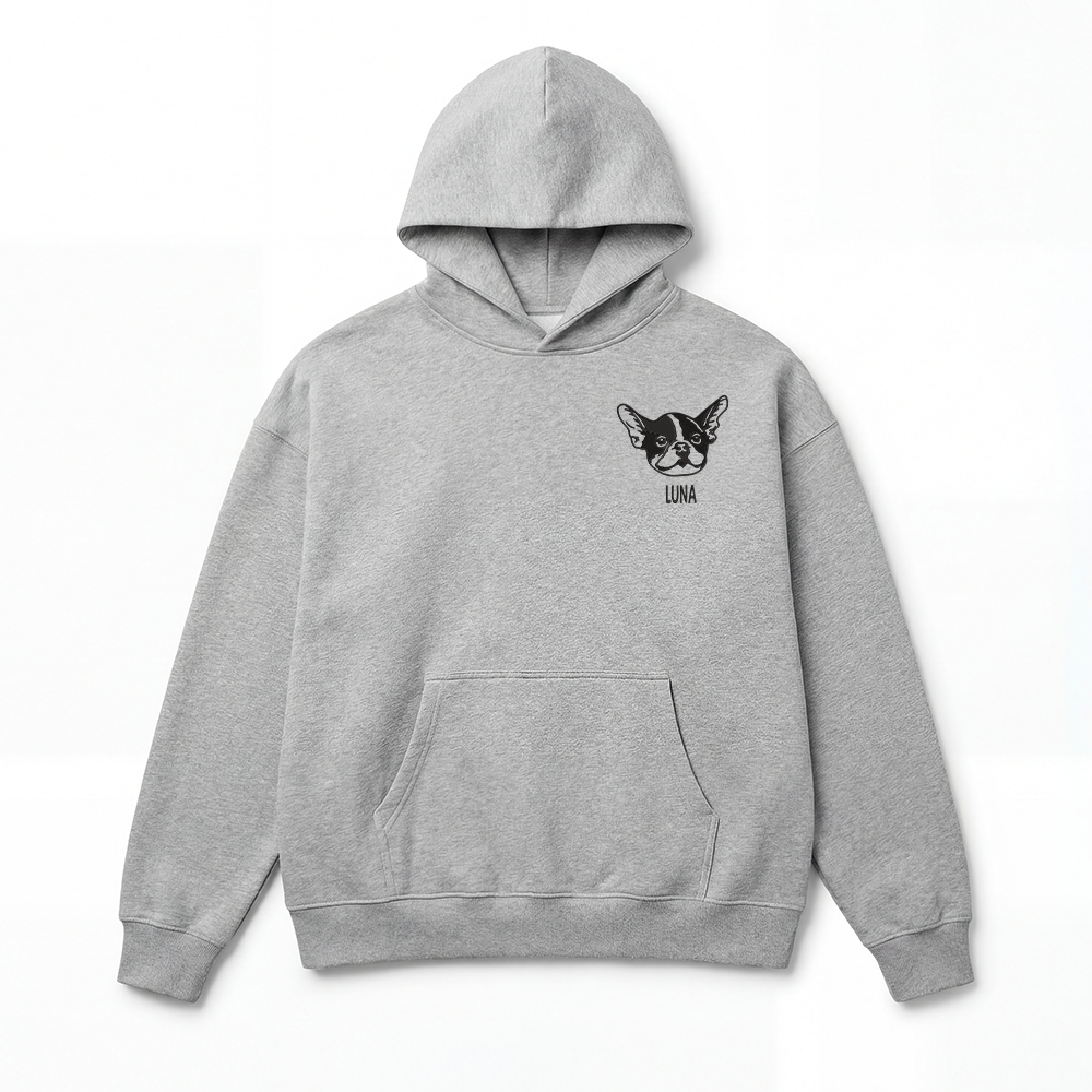 Pet Embroidered Hoodie - Outline
