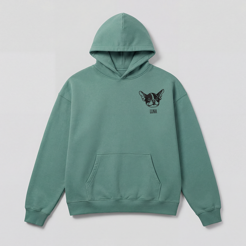 Pet Embroidered Hoodie - Outline