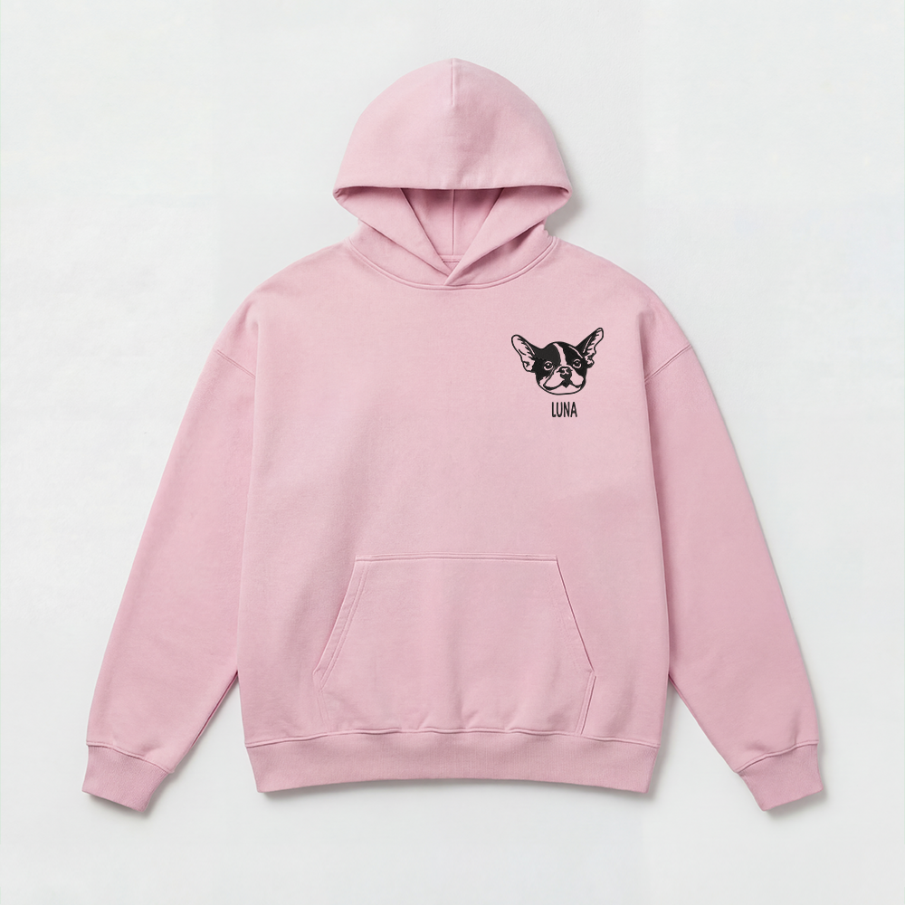 Pet Embroidered Hoodie - Outline