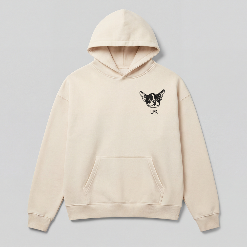 Pet Embroidered Hoodie - Outline