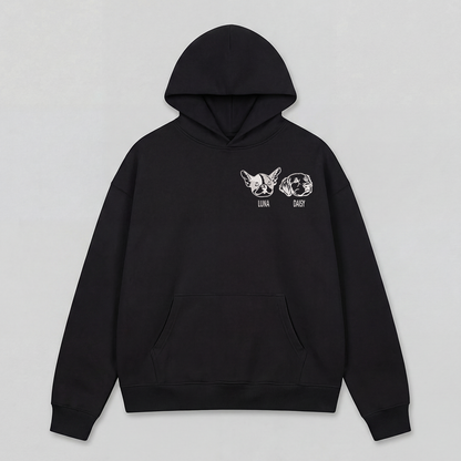 Pet Embroidered Hoodie - Outline