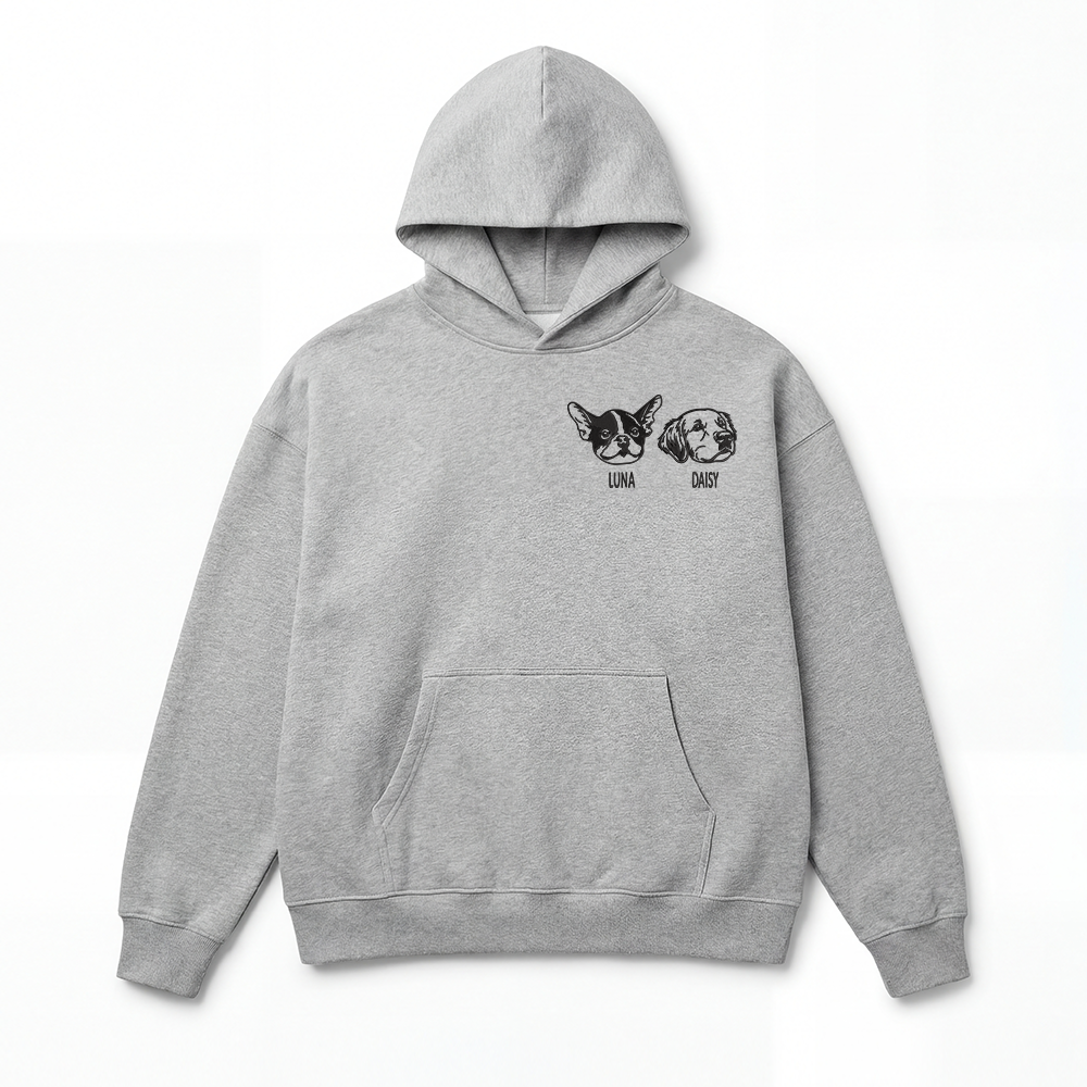 Pet Embroidered Hoodie - Outline