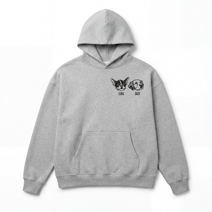 Pet Embroidered Hoodie - Outline