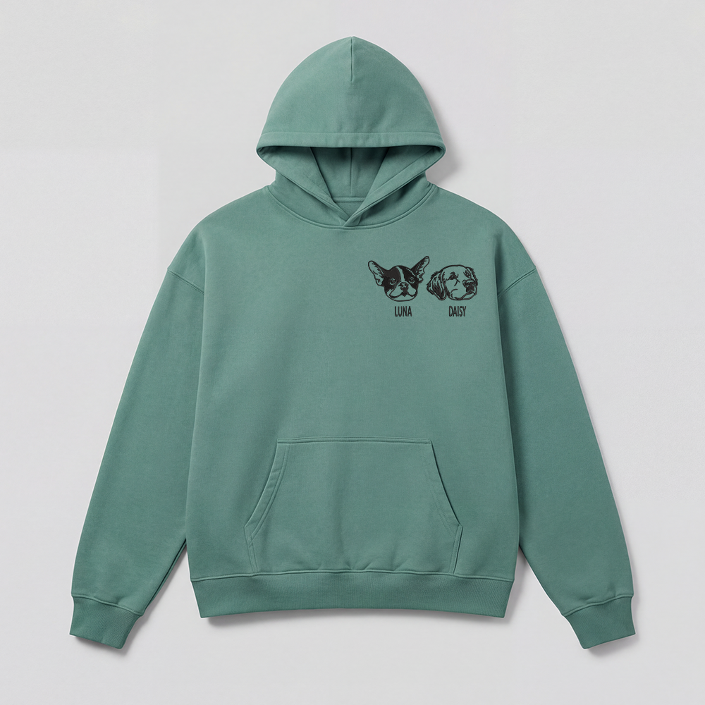 Pet Embroidered Hoodie - Outline
