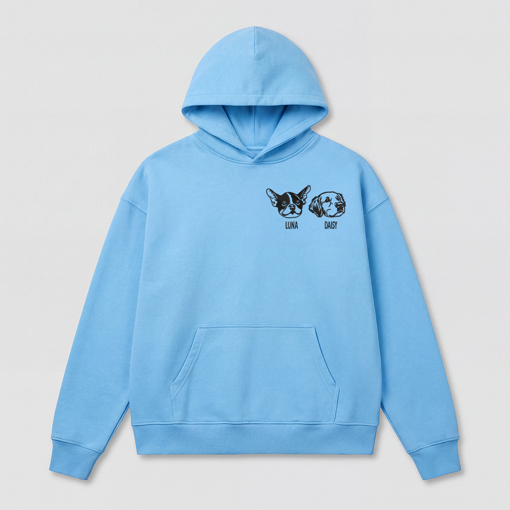 Pet Embroidered Hoodie - Outline