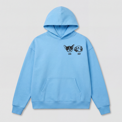 Pet Embroidered Hoodie - Outline