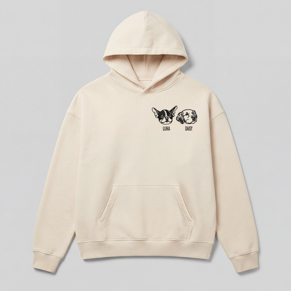 Pet Embroidered Hoodie - Outline