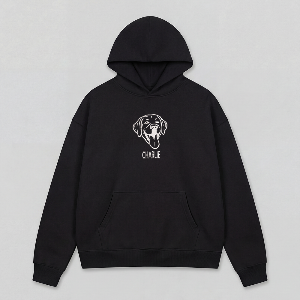 Pet Embroidered Hoodie - Outline