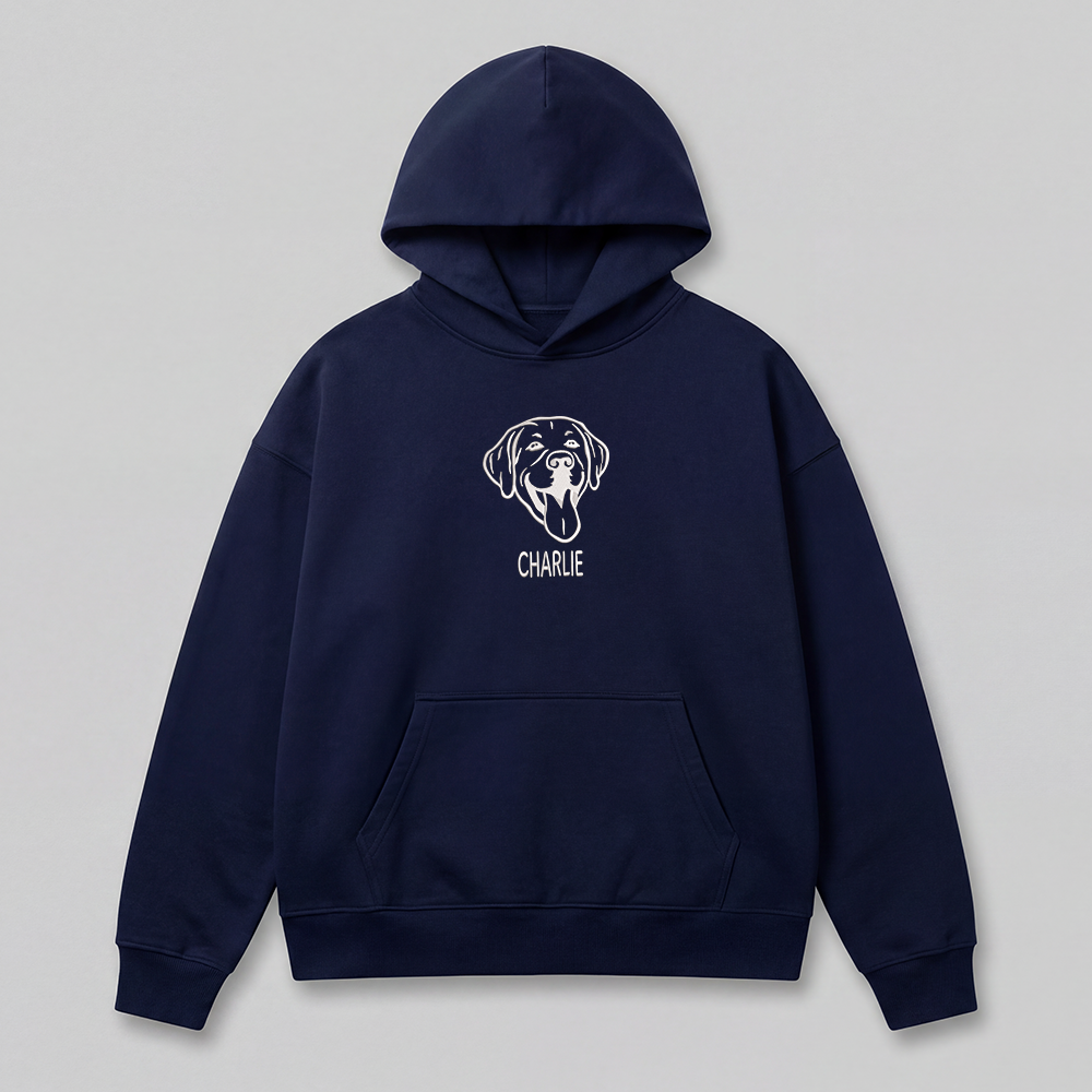 Pet Embroidered Hoodie - Outline