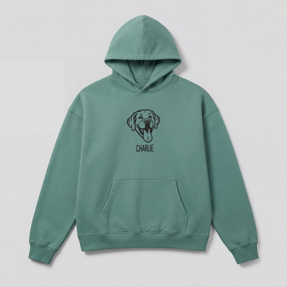 Pet Embroidered Hoodie - Outline