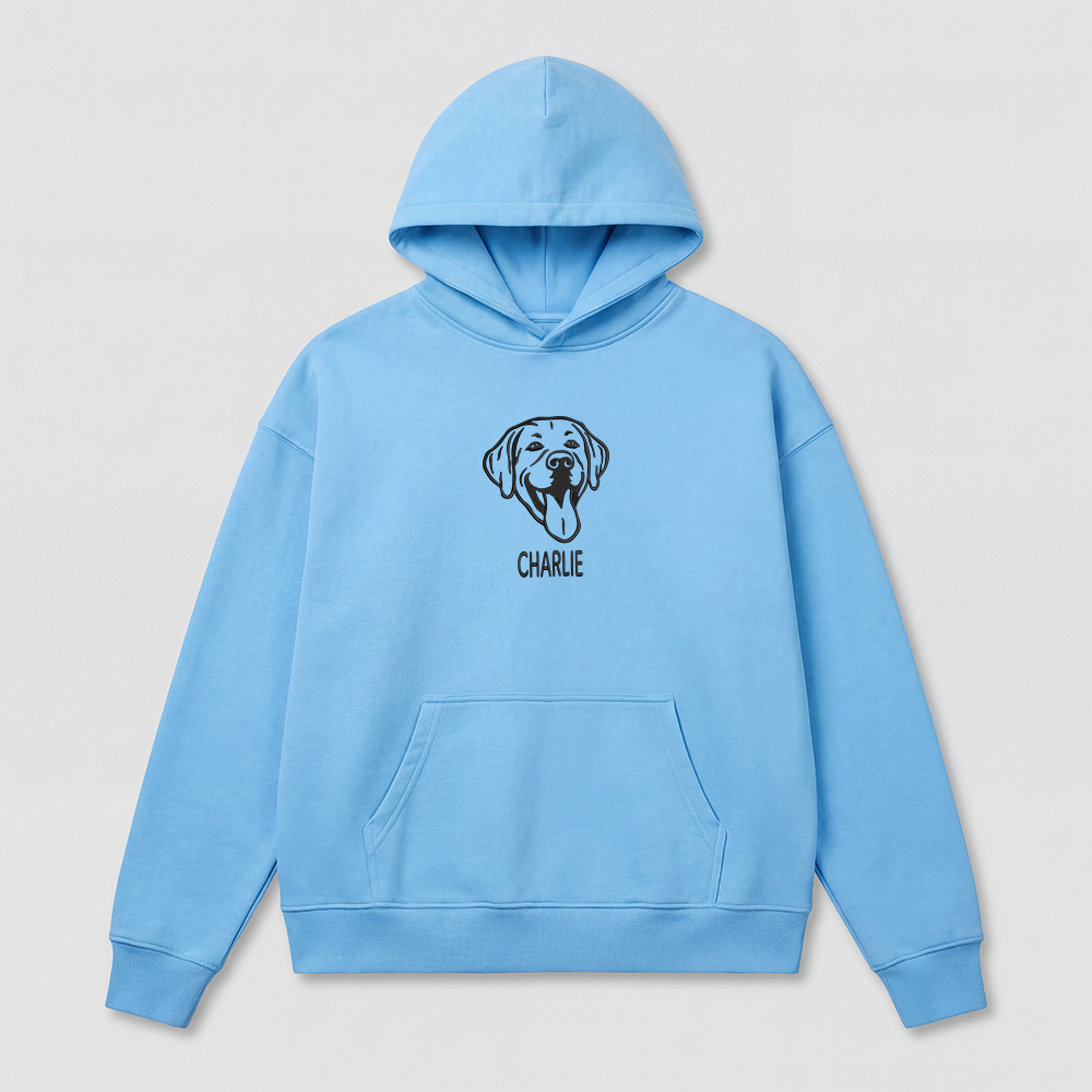 Pet Embroidered Hoodie - Outline